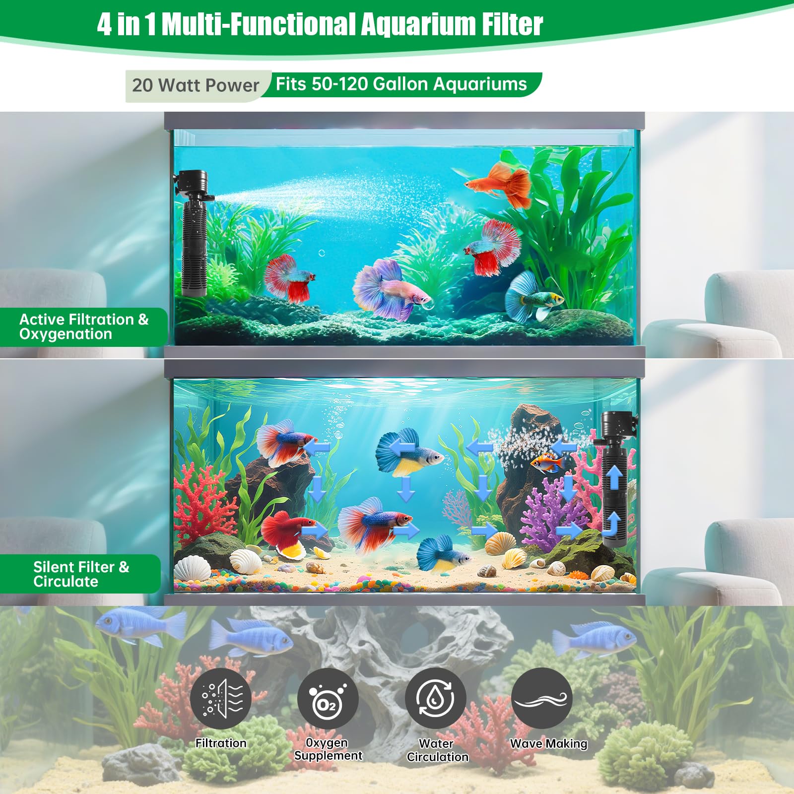 Tuodaxin entrada malla fina: protección para peces pequeños