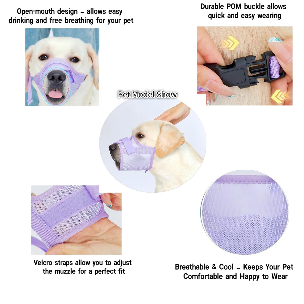 Tallas disponibles del bozal Tutuyao para perros pequeños a grandes.