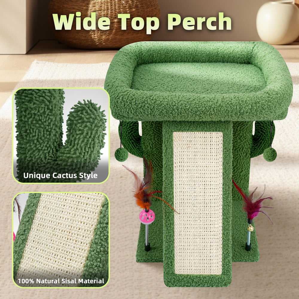 TWDEPART Arbol Gato Cactus Base Estable: estructura sólida para gatos activos.