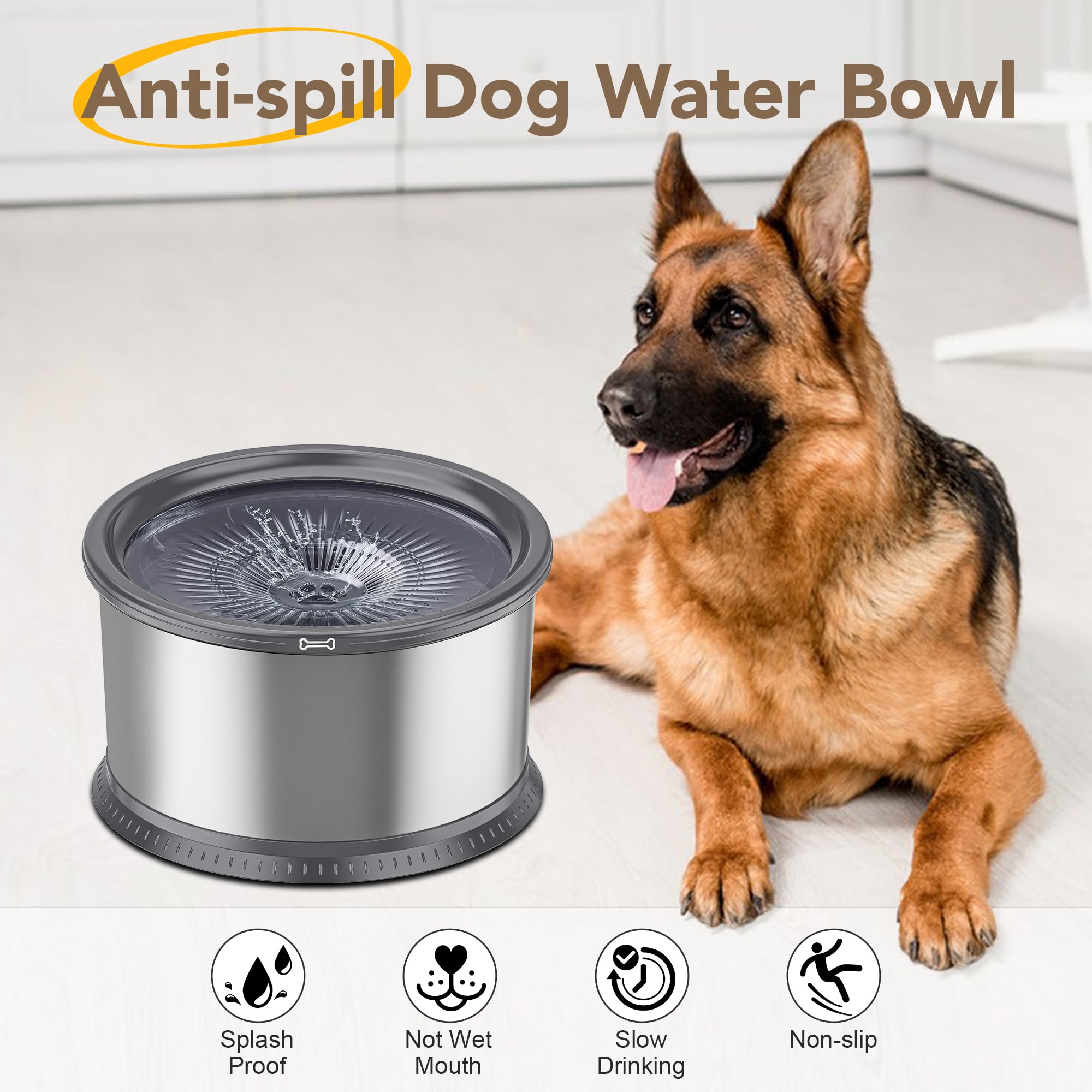 Agua fresca disponible para perros grandes durante todo el día con Twinsing.