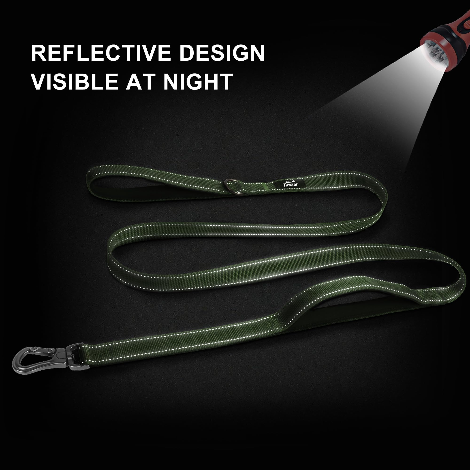 TwoEar correa de nylon de alta resistencia para perros activos