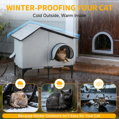Txunocy casa-gato-exterior-aislada-cinco-capas: interior cálido pese al frío
