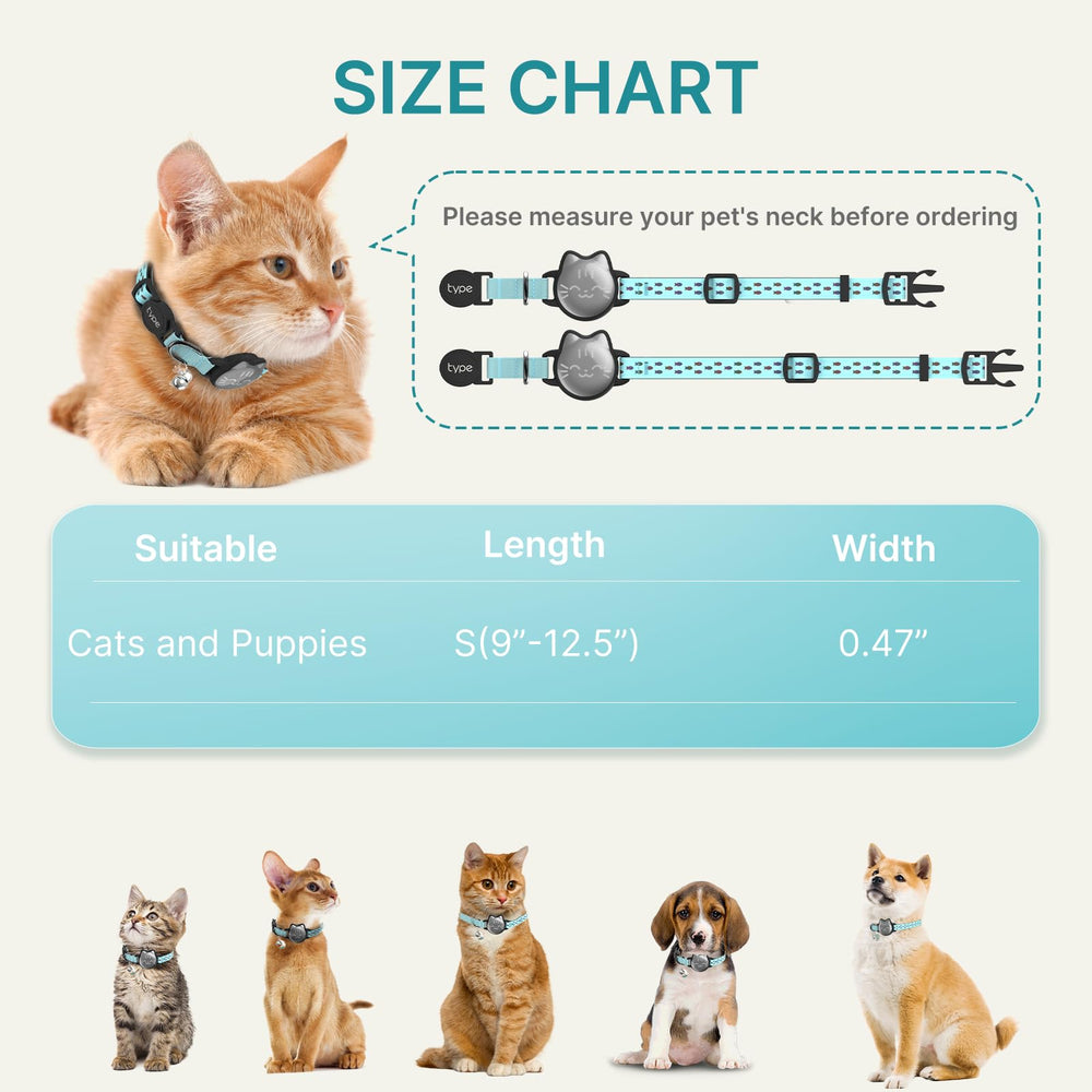 typecase collar AirTag para gatos, ligereza ideal para salidas cortas