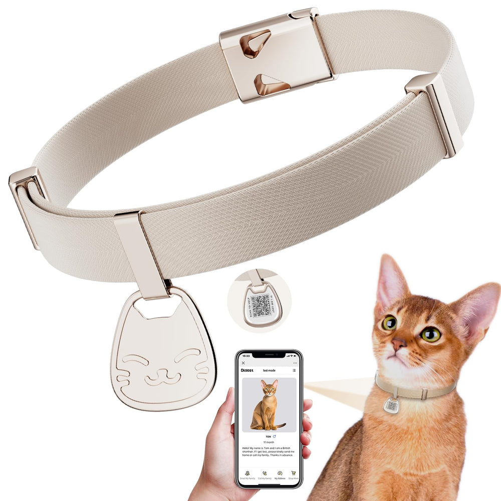 Typecase collar gato-qr-general: collar con código QR para recuperación rápida del gato.
