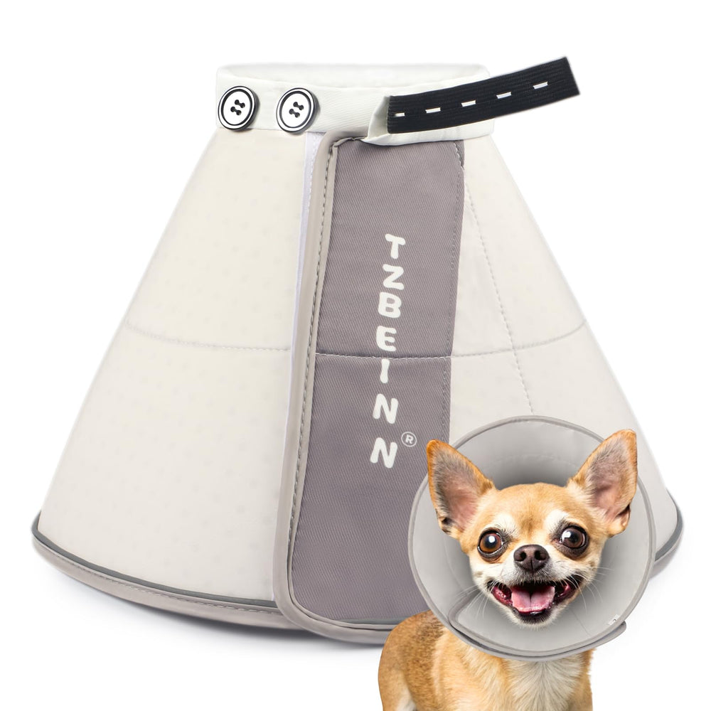 Cono suave TZBEINN para perro pequeño, descanso cómodo tras cirugía.