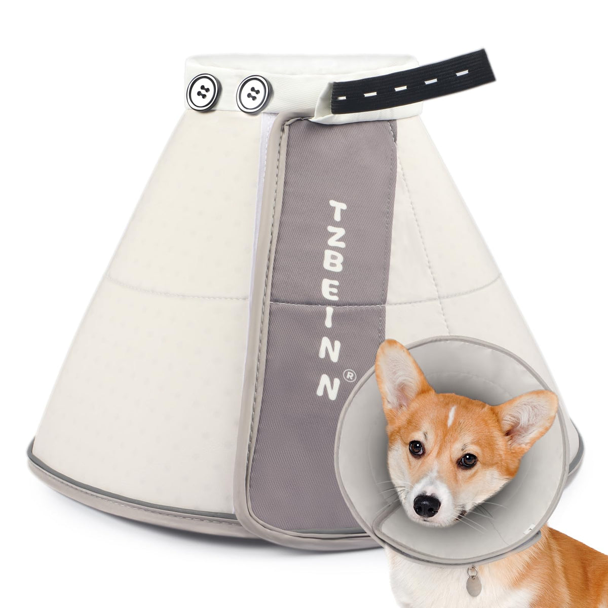 TZBEINN collar cono suave para comodidad diaria del perro.