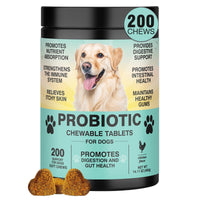TzzyiC probióticos para perros, tabletas sabor pollo, apoyo digestivo diario