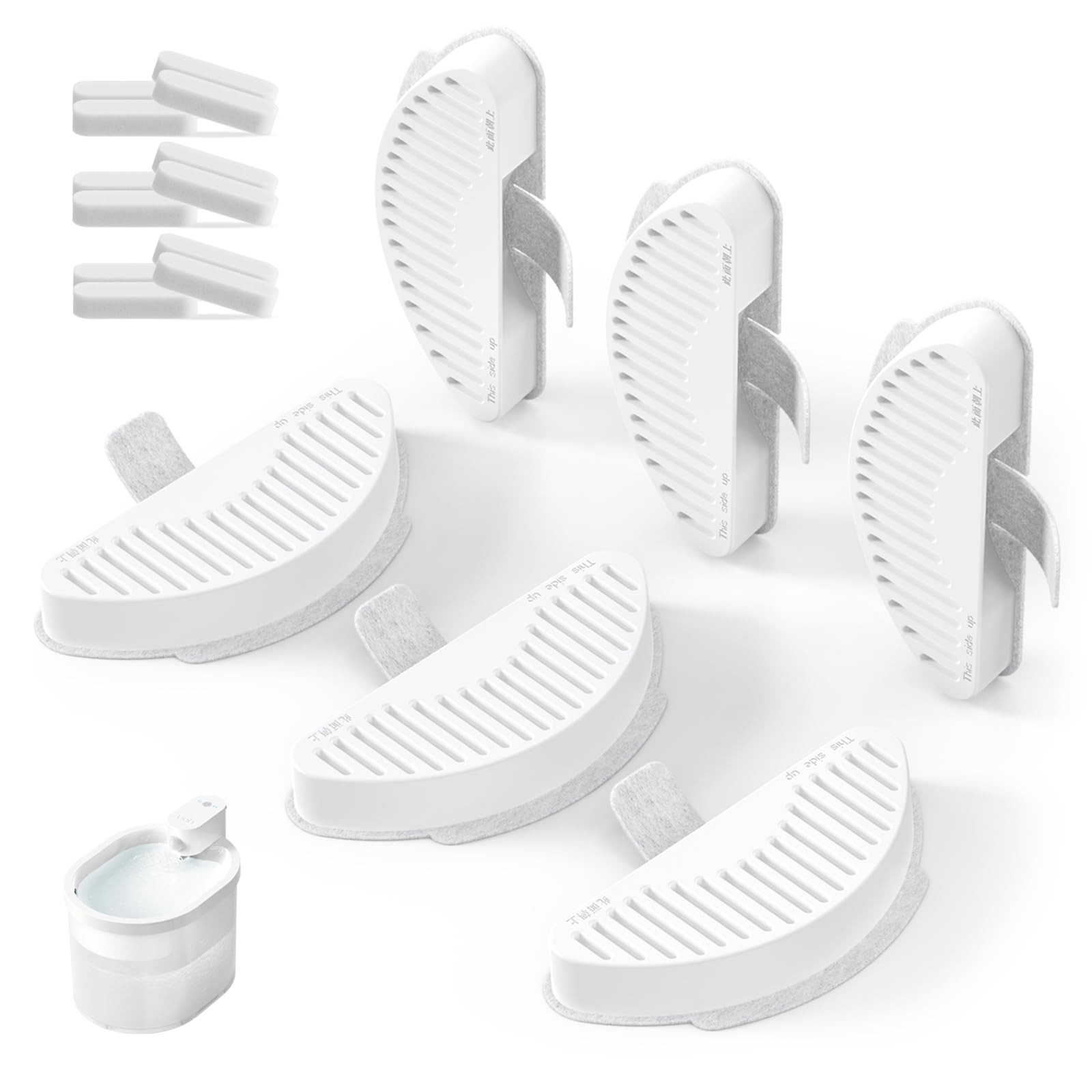 uahpet filtros 6-pack para fuente 67oz, filtran pelo y metales, agua más limpia