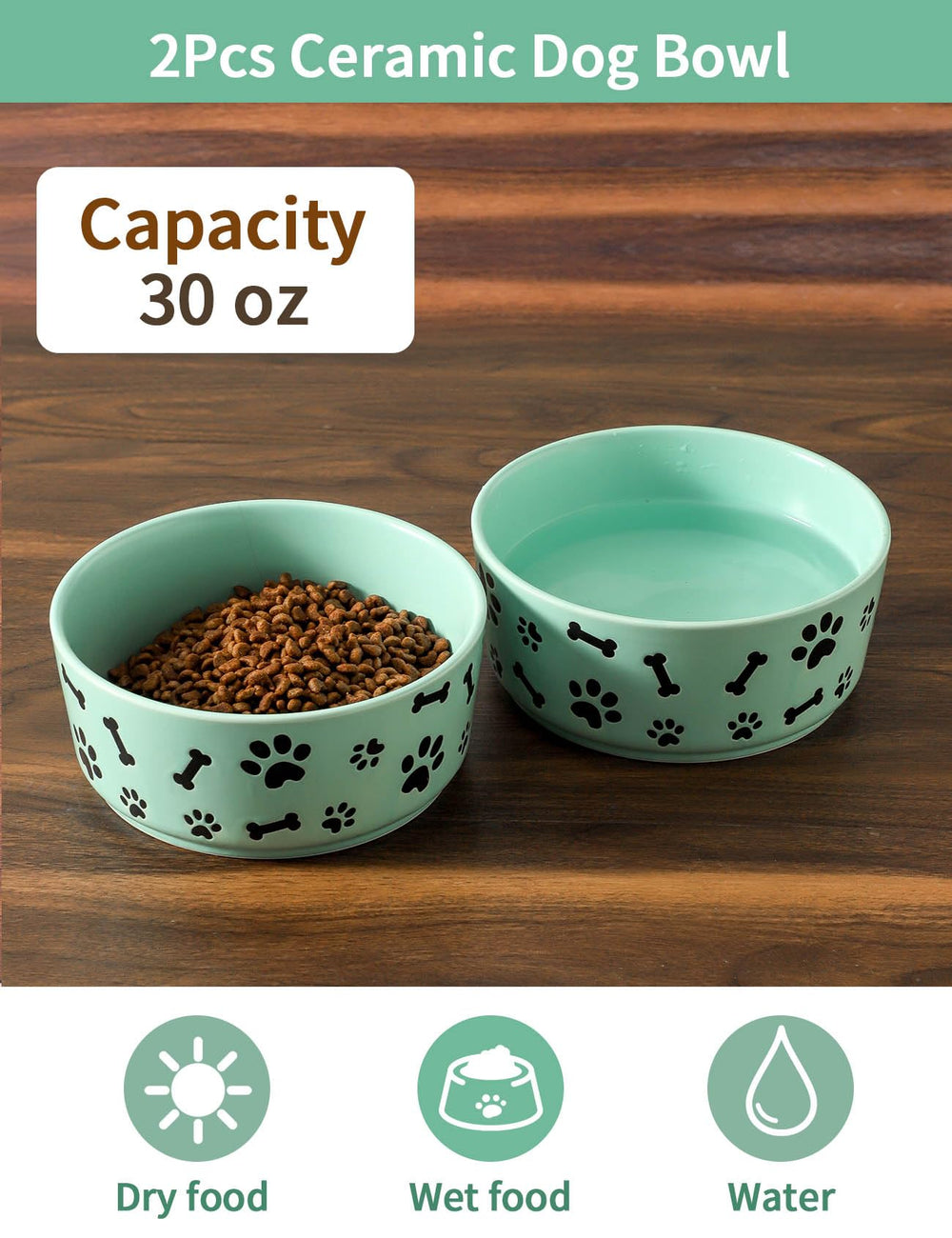 UBEE tazón cerámico para comida y agua, uso diario.
