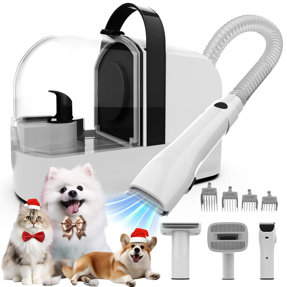 Aspiradora Ubrobo para perros, vista frontal, facilita un grooming cómodo y limpio