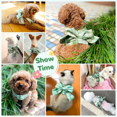 Lazo decorativo en arnés UETZLTB para perrito, estilo adorable y llamativo