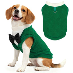 UETZLTB sudadera para perro esmoquin con corbatín, perfecto para salidas y fotos.
