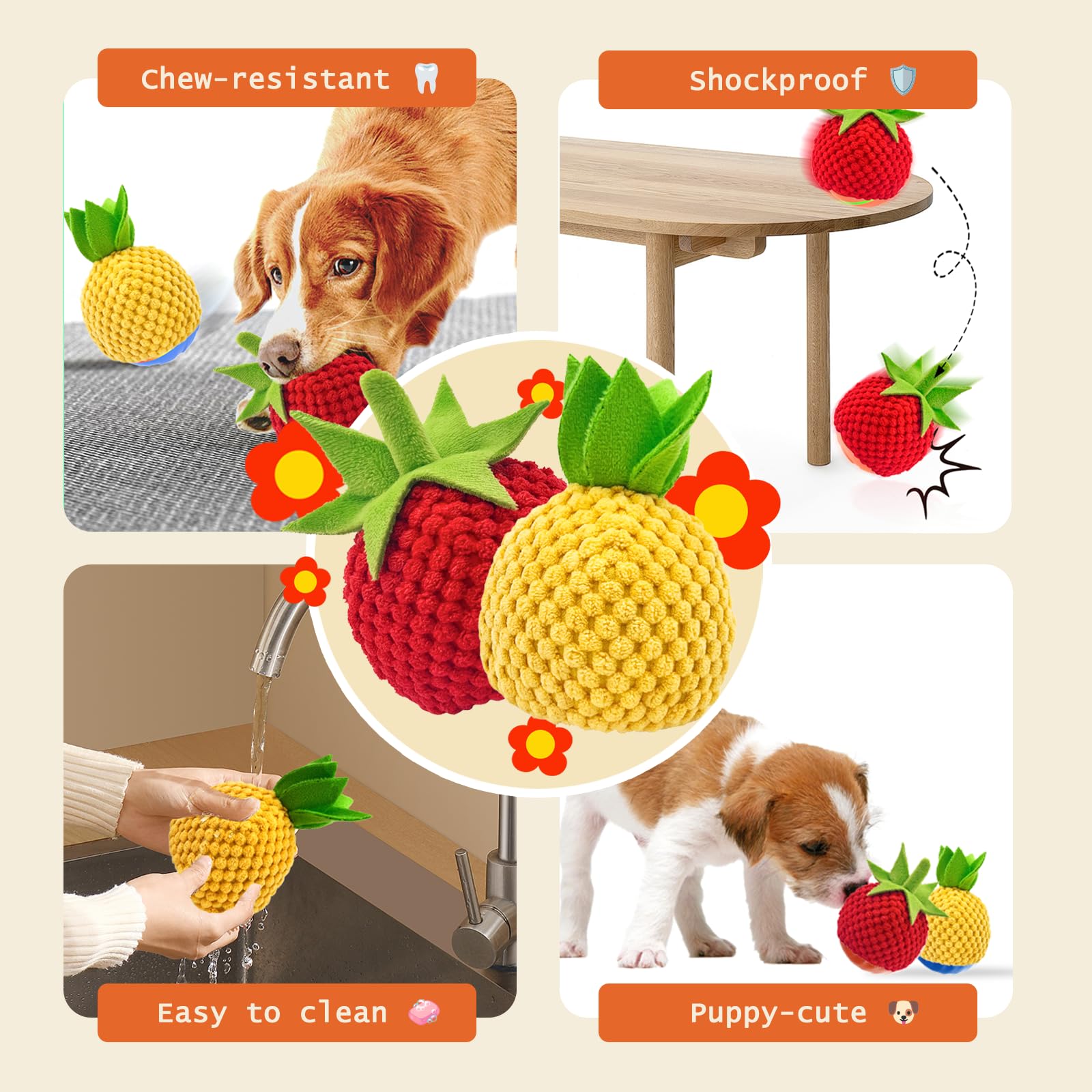 Juguete para perros con movimiento automático, mantiene la atención durante el juego.