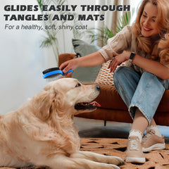 UGNEL cepillo baño para perros y gatos con mango ajustable y cómodo