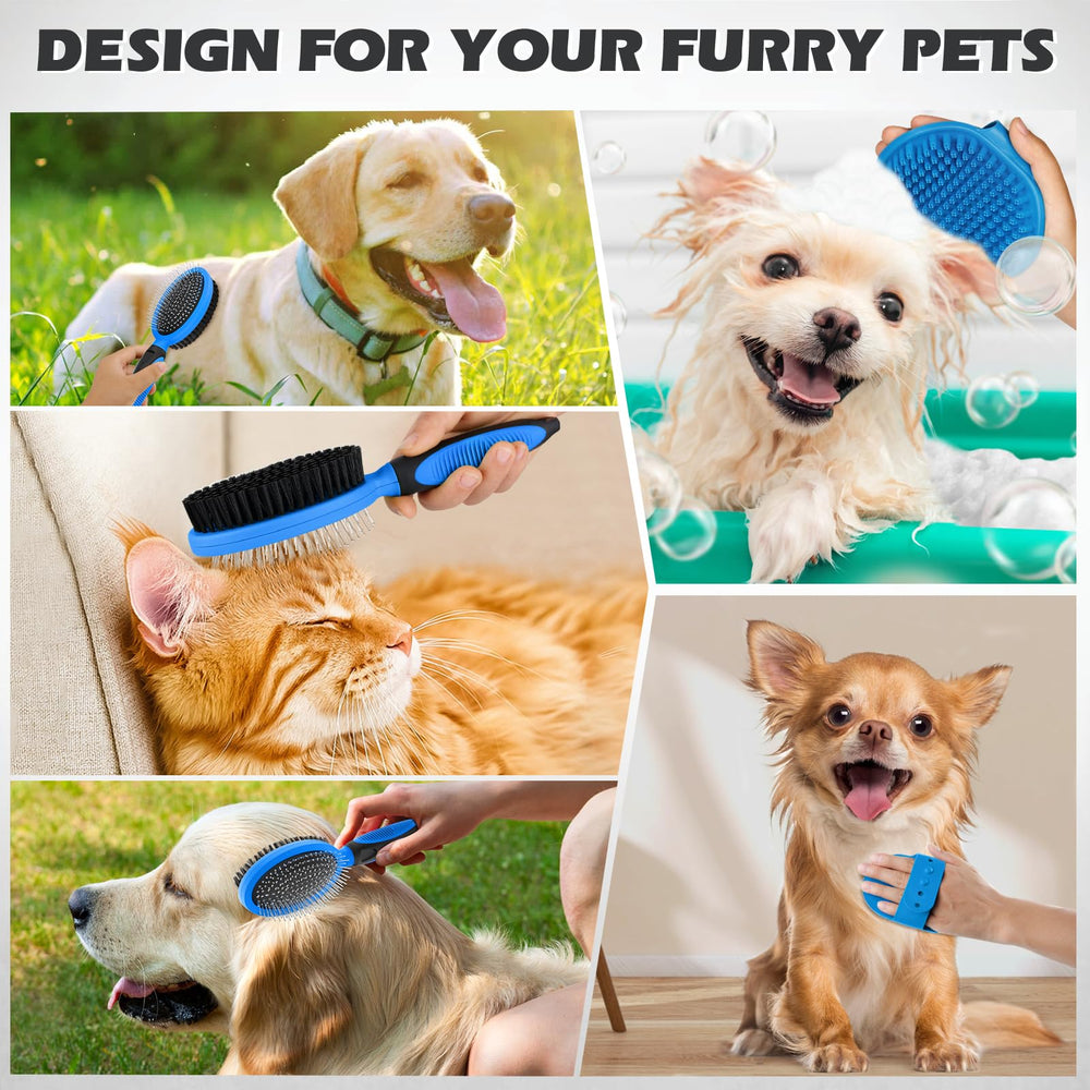 UGNEL cepillo nylon brillo para pelaje saludable en perros y gatos