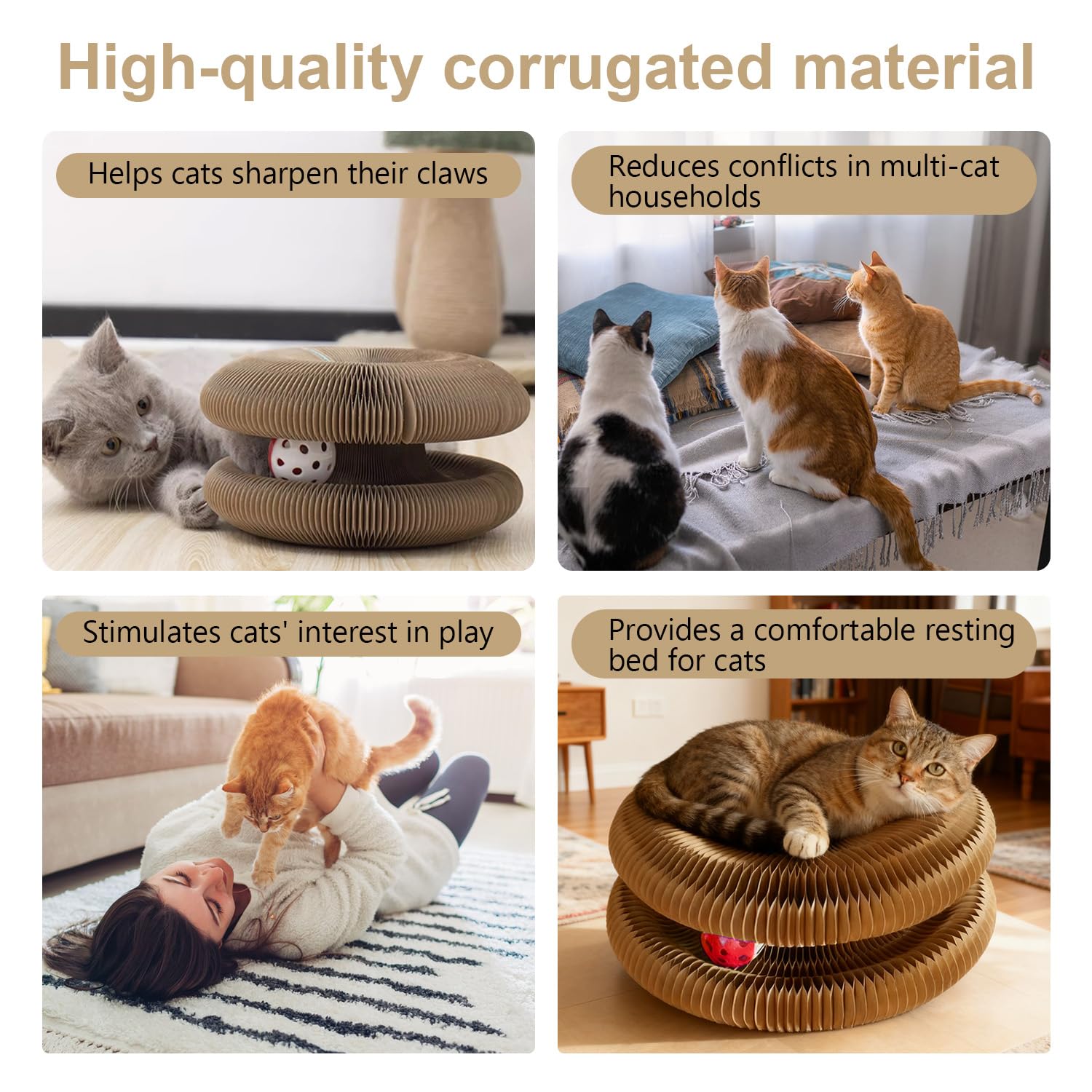  UILSPNG Juguete para Gatos en interiores que fomenta ejercicio y movilidad.