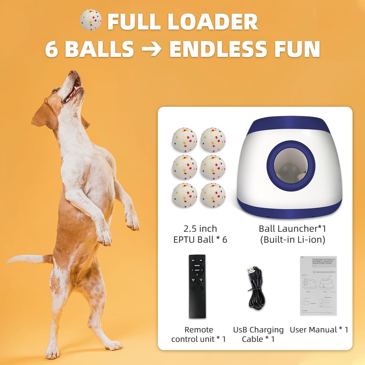 Bolas AutoDog de superficie lisa, limpieza rápida tras el juego.