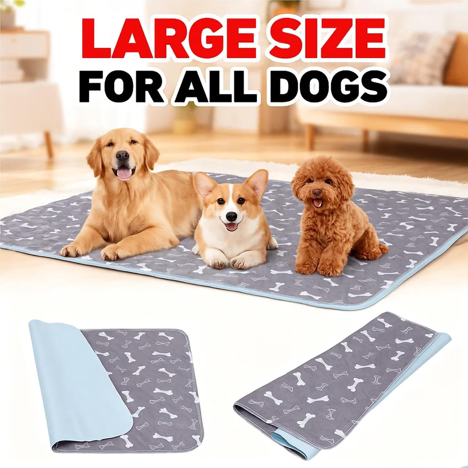 UKM alfombrillas reutilizables para perros y gatos, fáciles de lavar.