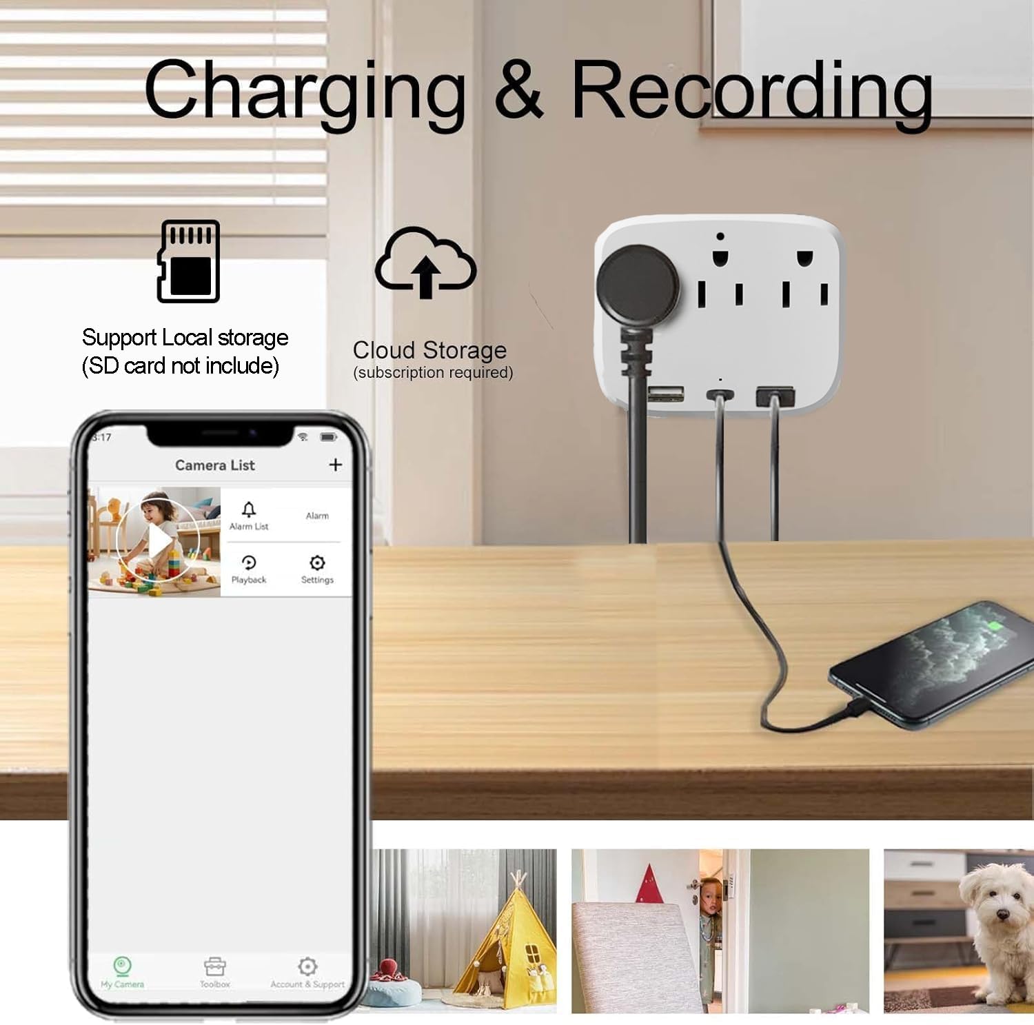 ULar cargador-pared-multiport: carga simultánea y vigilancia integrada
