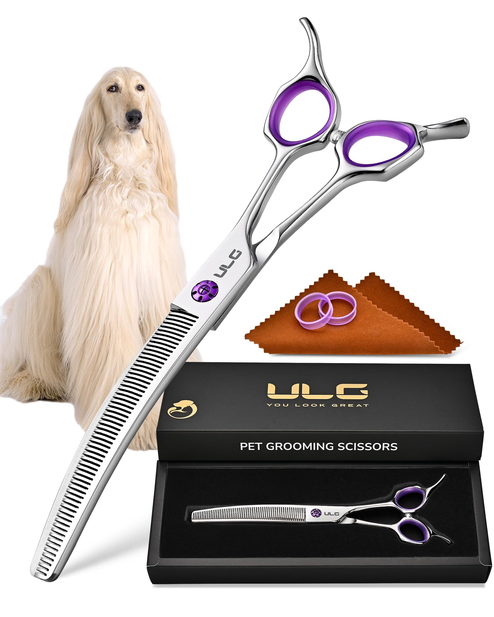 ULG tijeras despunte perro 30° curvadas para acabado suave