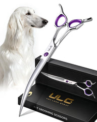 Tijeras ULG para perros, curva 30° en cara y cuerpo, control suave.