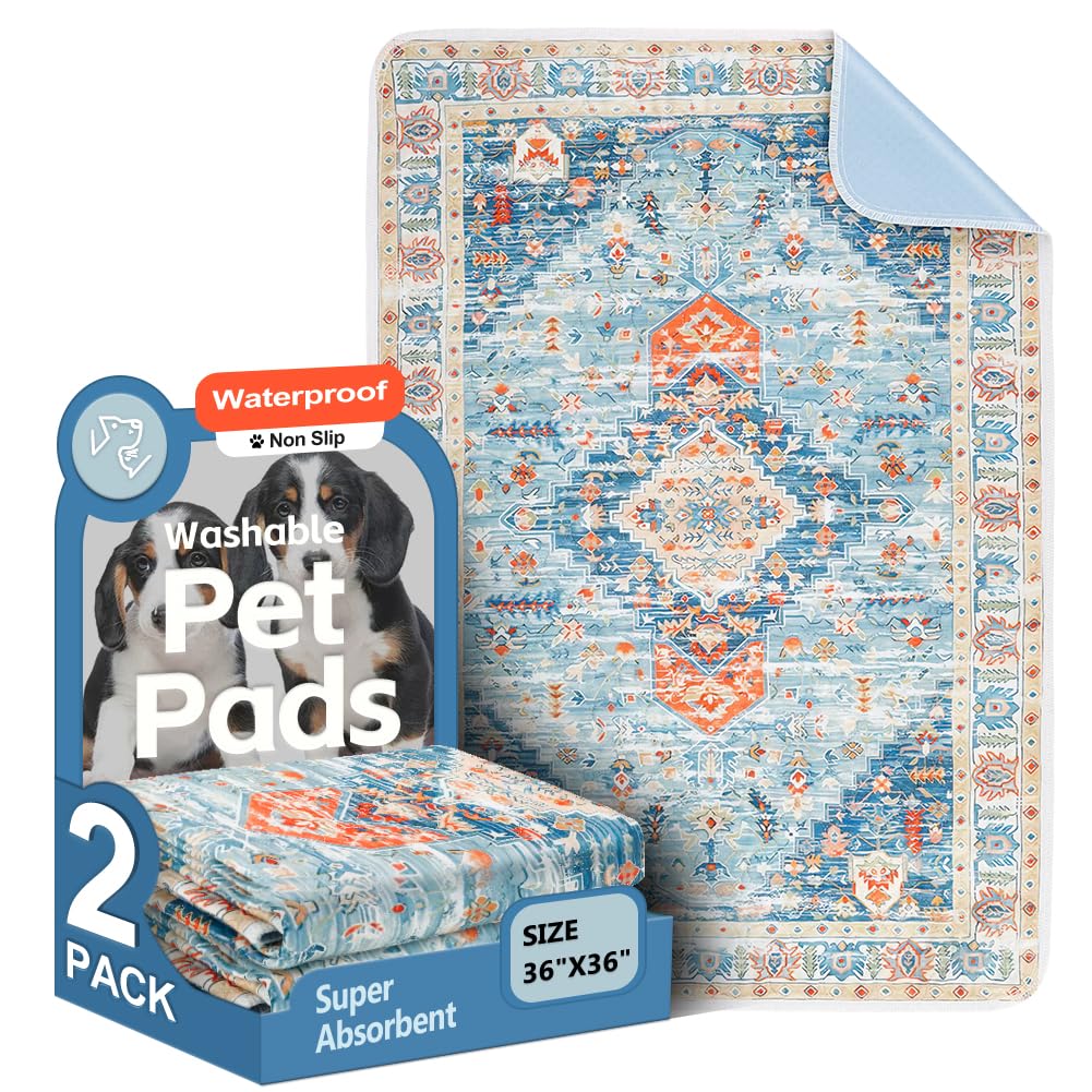ULIGOTA almohadillas-entrenamiento-perros-azul: superficie absorbente para entrenamiento limpio.
