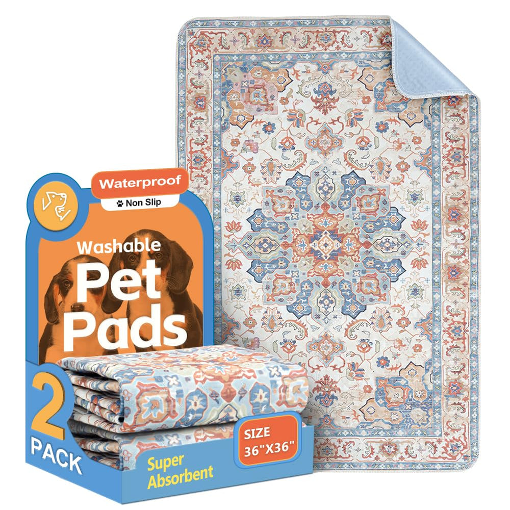 ULIGOTA tapetes lavables para perros 2-pack: entrenamiento cómodo en casa.