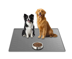 Alfombrilla Ultibe extra grande con varios cuencos para comer junto a tus mascotas