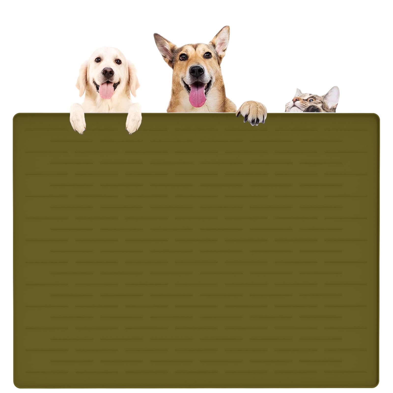 Almohadilla Ultibe para mascotas grande en verde aguacate mantiene el desorden fuera del suelo