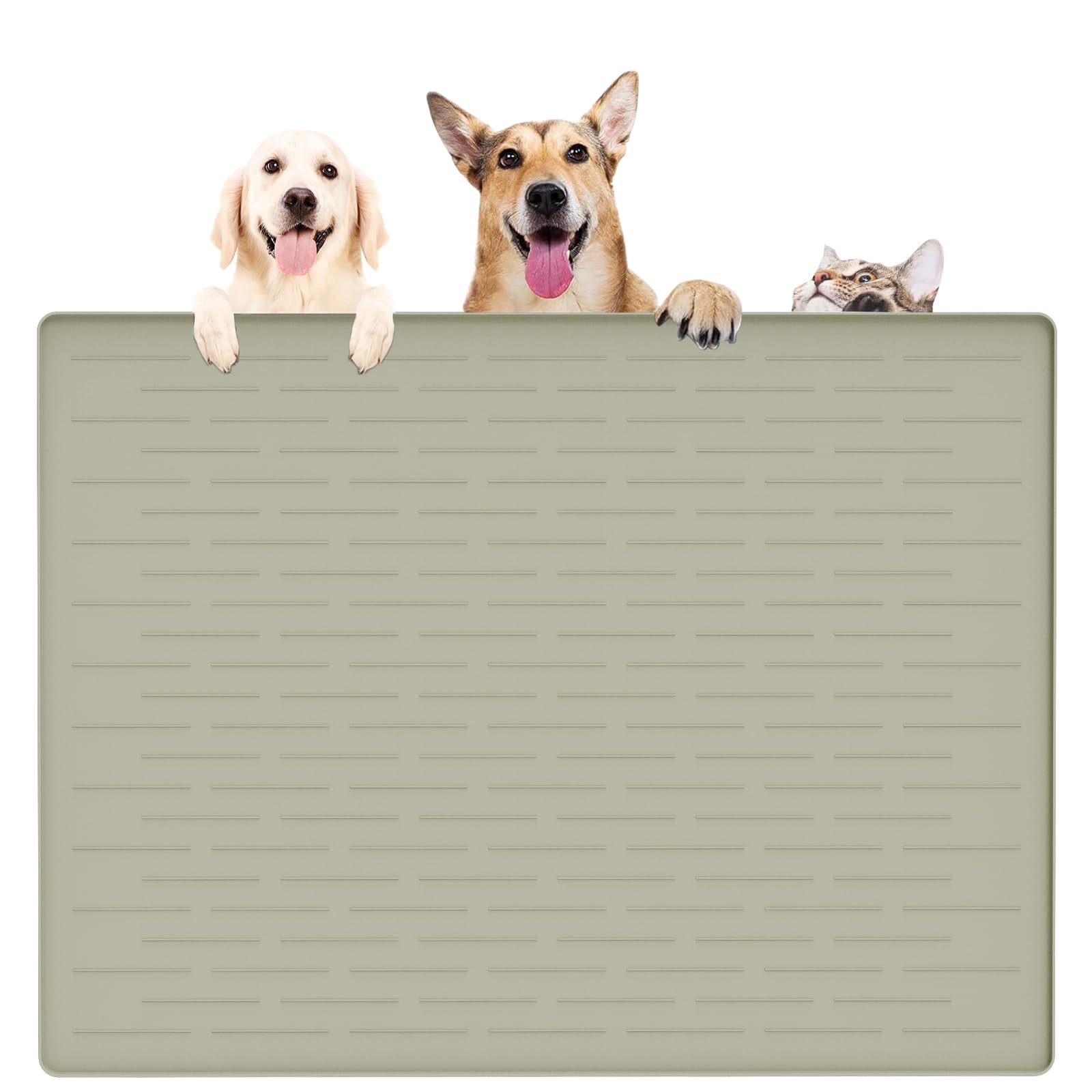 Ultibe alfombrilla de silicona para mascotas, tamaño grande, ideal para comidas y bebidas.