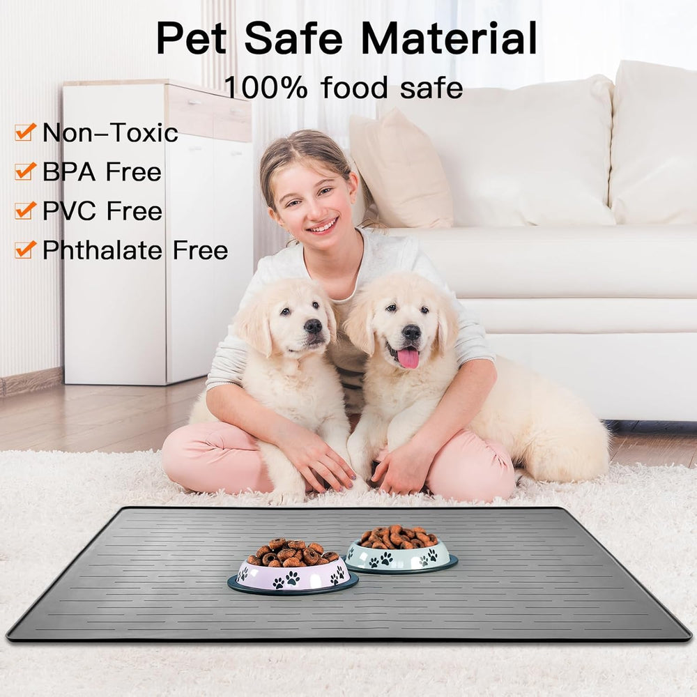 Ultibe mat impermeable protege el suelo ante comida y agua.