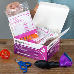 UltiCare VetRx U-100 punta micropulida para mayor comodidad en la piel.