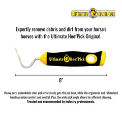 Ultimate HoofPick muestra pala robusta para retirar suciedad de cascos con eficacia
