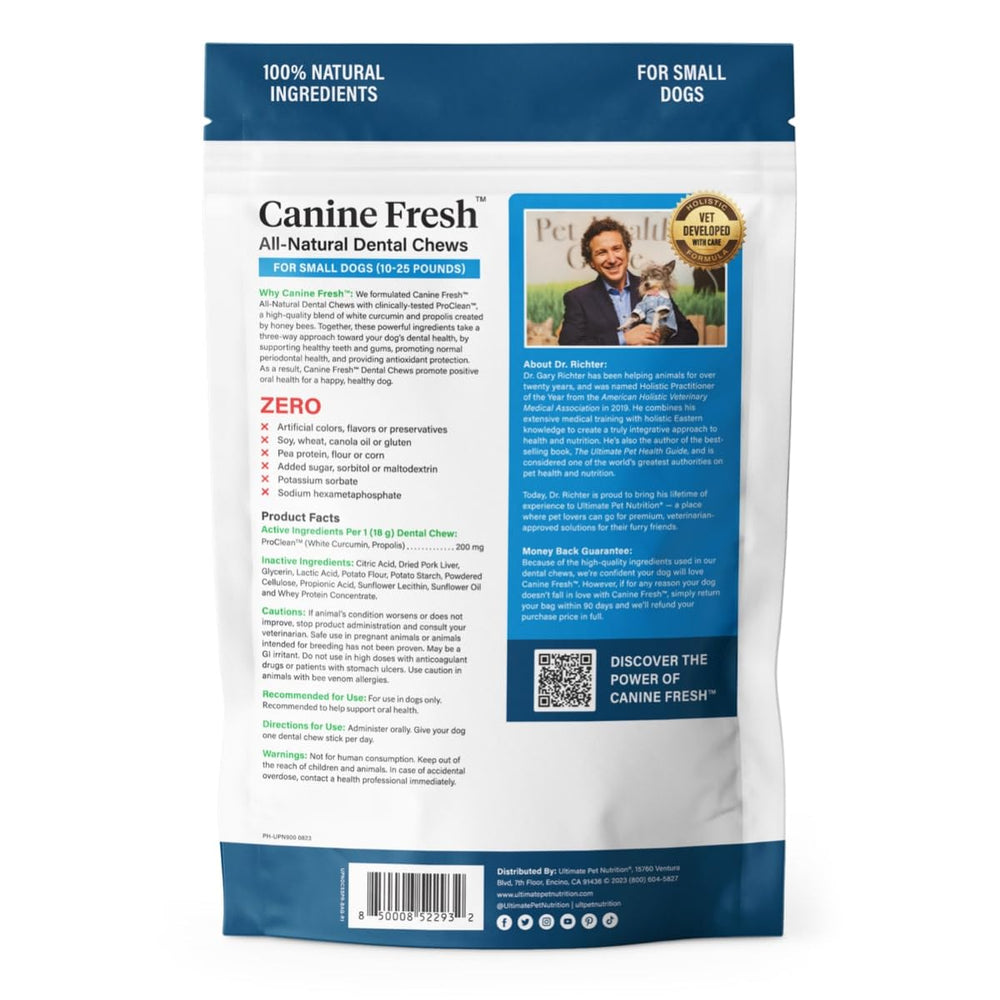 Canine Fresh forma de estrella, mejora la limpieza dental.