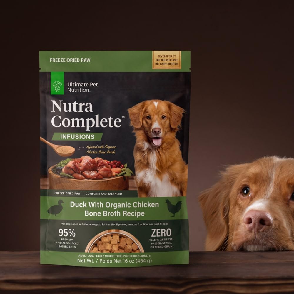 Nutra Complete Infusions: versión pato para perros activos y felices.