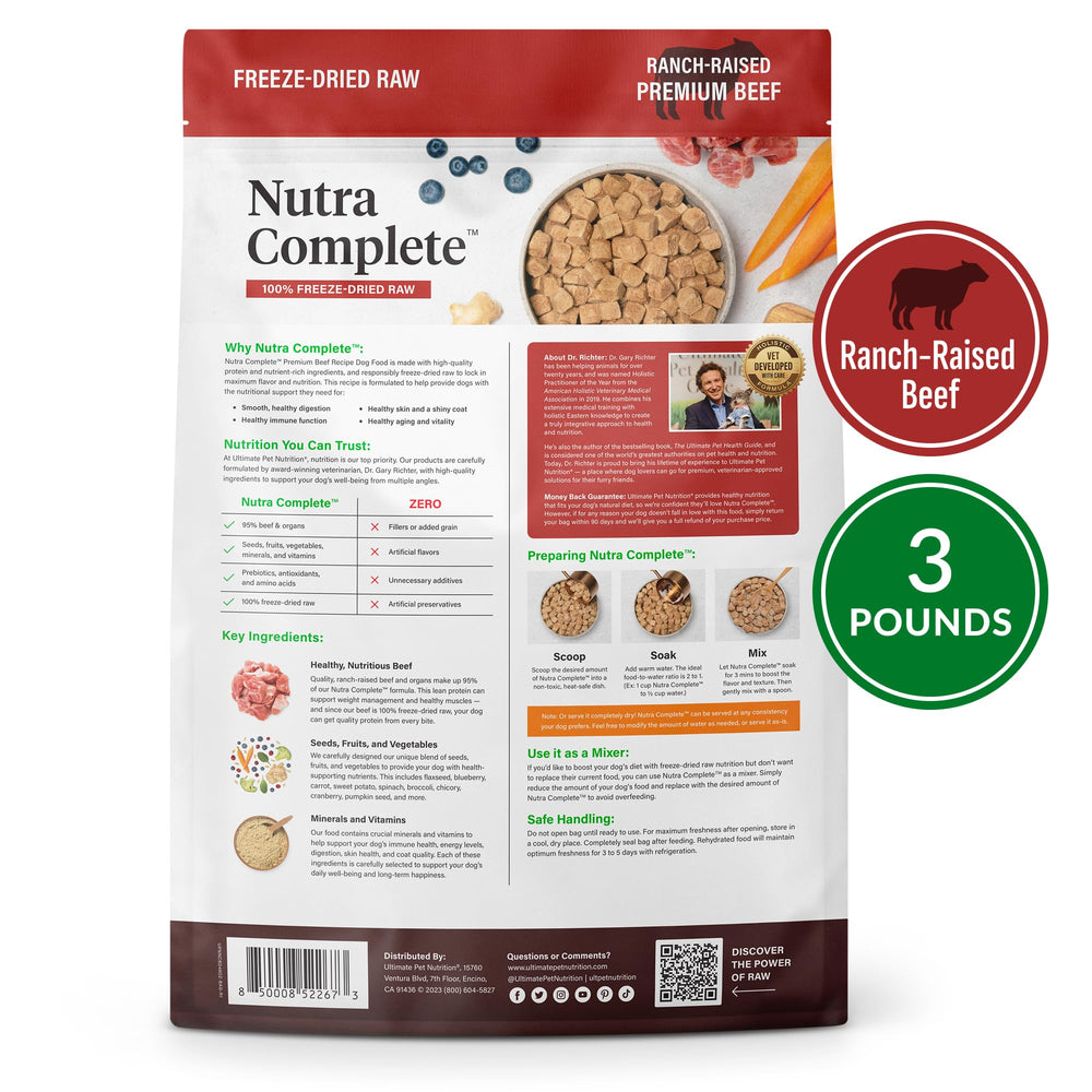 Envase de 3 libras Nutra Complete para perros de diferentes tamaños