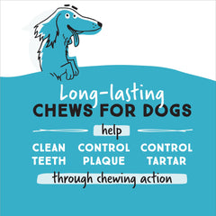 Ultra Chewy Bacon Cheese Double Treat Bones, primer plano de textura para masticación prolongada.