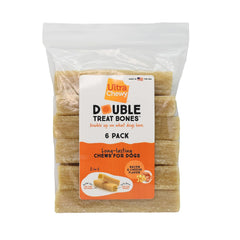 Ultra Chewy Bacon Cheese Double Treat Bones en empaque, ideal para transportar y conservar frescura.