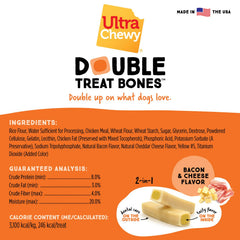 Ultra Chewy Bacon Cheese Double Treat Bones, uso en entrenamiento y recompensa diaria.