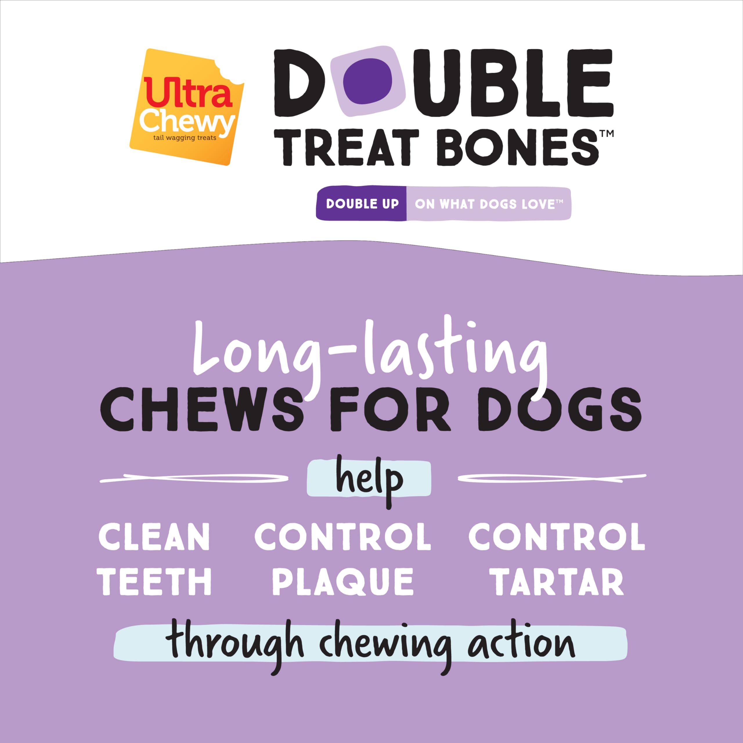 Ultra Chewy Doble Treat Bones centro tocino queso: sabor irresistible