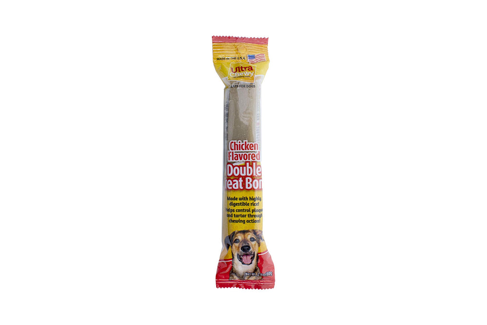 Ultra Chewy Huesos Doble Tratamiento: hecho en EE. UU. para mayor tranquilidad y control de calidad.