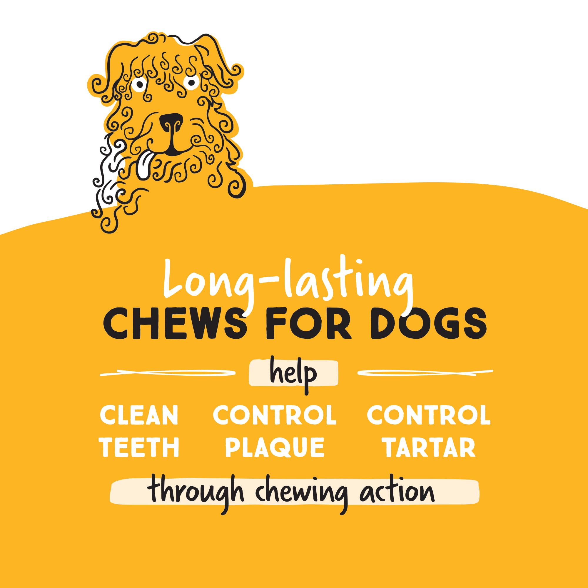 Ultra Chewy Huesos Doble Tratamiento: perro grande disfruta masticación prolongada en casa.