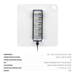 Luz LED Ultum con 8 colores y función de atenuación para nano acuarios.