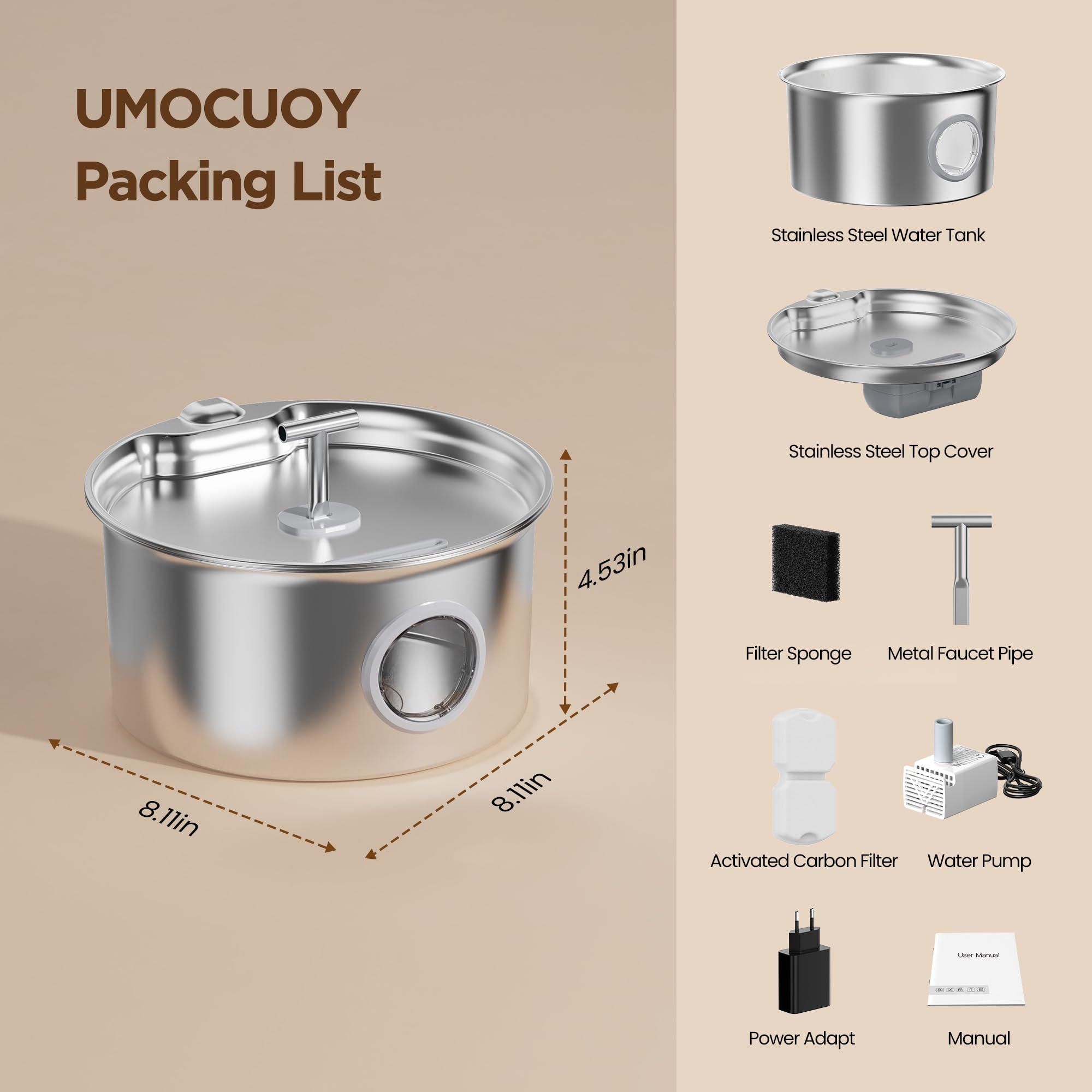 Cuidado de agua para mascotas en viaje con UMOCUOY.