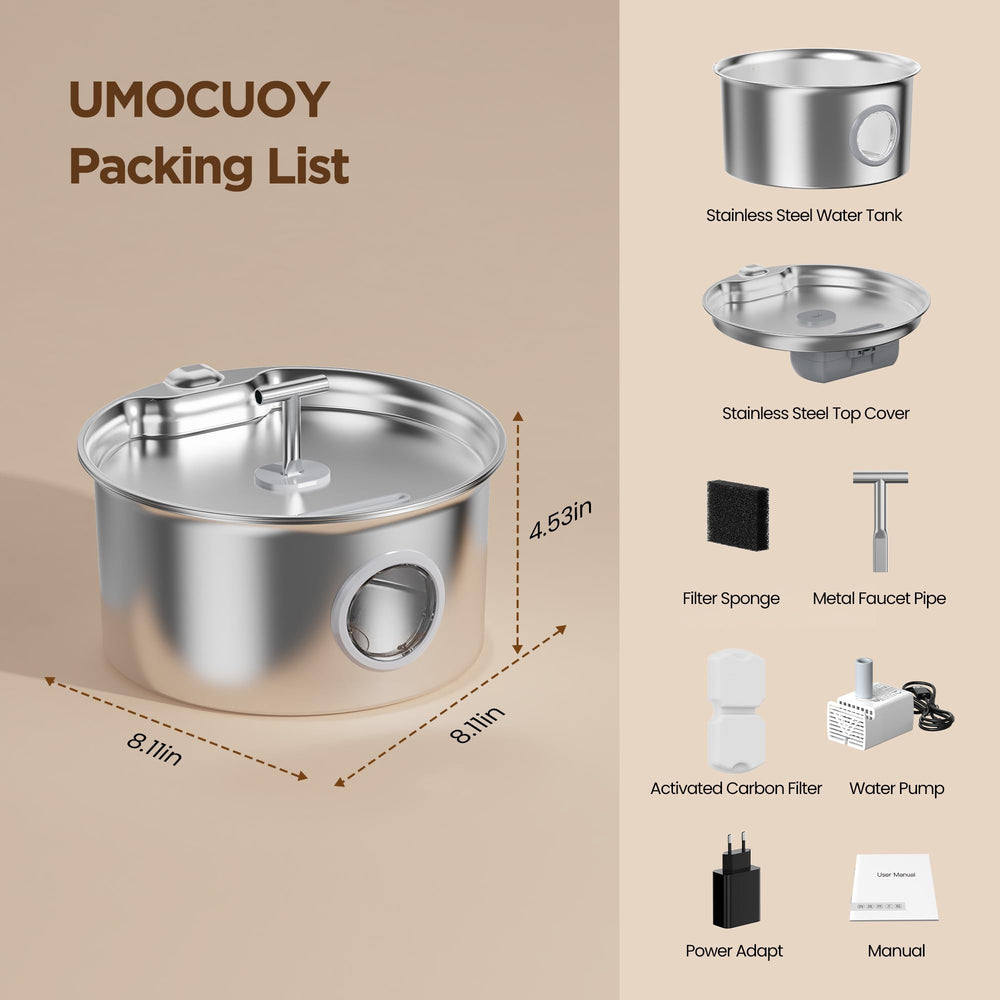 Cuidado de agua para mascotas en viaje con UMOCUOY.