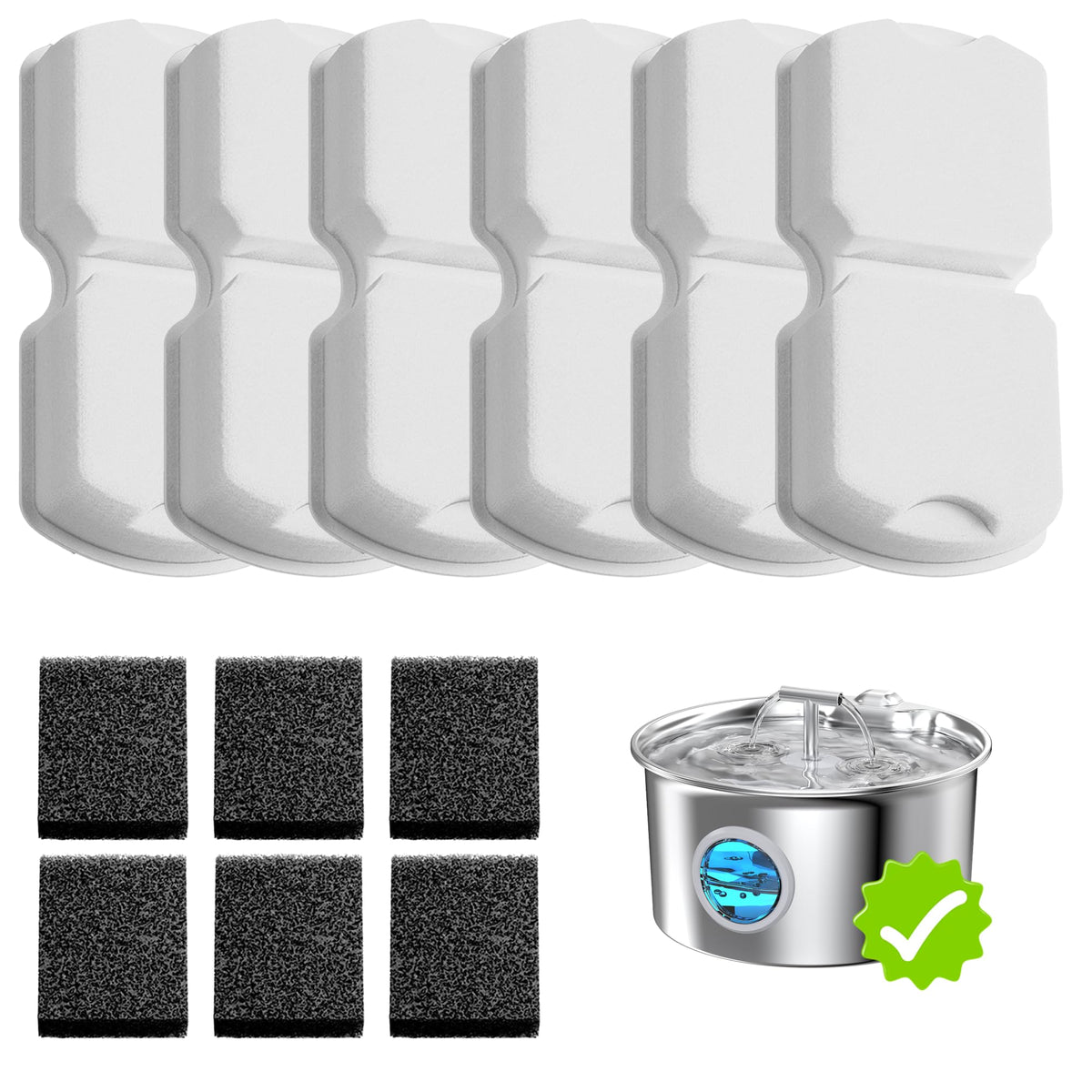 UMOCUOY filtro de carbono para fuente de gato mejora sabor y pureza del agua