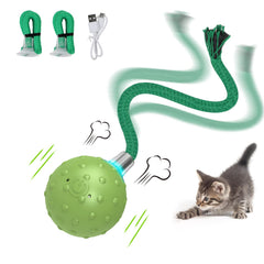 umosis bola-gato-movil-automatico: juguete interactivo para gatos activos, fomenta ejercicio y juego