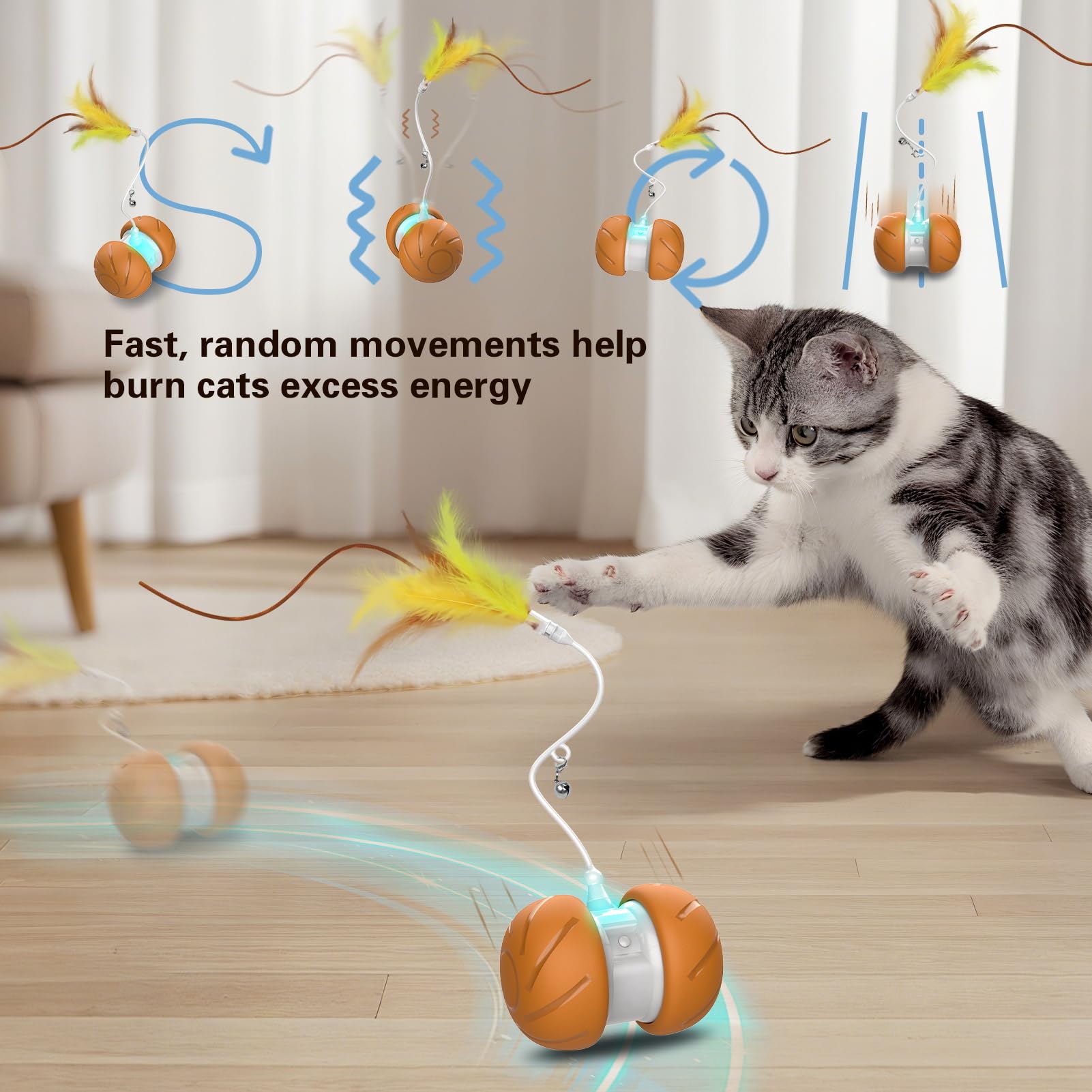 umosis Juguete Gato Robot Movil: entretenimiento y ejercicio regular