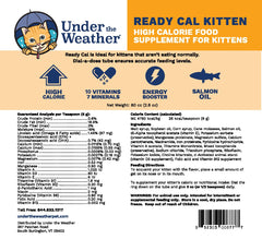 Under the Weather Pet Cal para gatito, apetito restaurado y crecimiento saludable