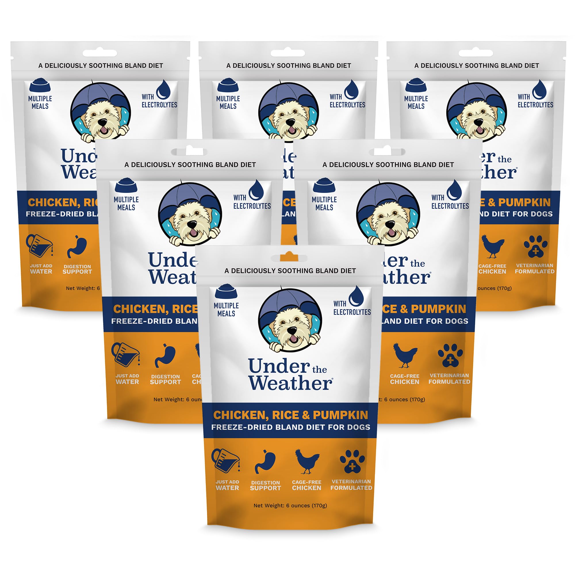 undertheweatherpet bland diet para perros, empaque visible para compra rápida